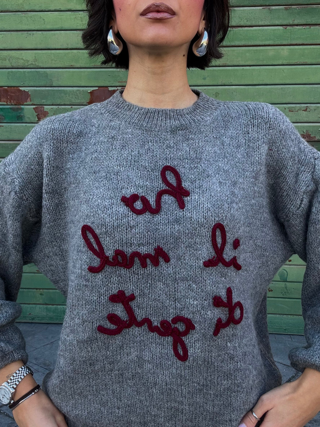 Maglione "Ho il mal di gente"